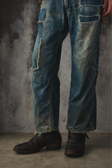 1940s USA 11oz Distressed Triple Stitch Work Pants 40年代美國製 11盎司三道車縫舊化工作褲