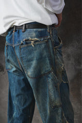 1940s USA 11oz Distressed Triple Stitch Work Pants 40年代美國製 11盎司三道車縫舊化工作褲