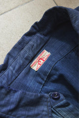 1930s French Hand-Dyed Indigo Patchwork Shirt 30年代法國手染靛藍拼接襯衫
