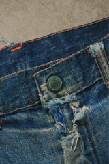 1940s USA 11oz Distressed Triple Stitch Work Pants 40年代美國製 11盎司三道車縫舊化工作褲