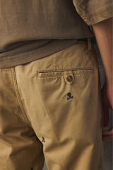 Ralph Lauren Polo Stretch Straight-Fit Skull Crossbones Embroidery Chino Pants