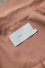 i'm here UNFORM OPEN COLLAR SHIRTS 日本設計師品牌 淺卡其光澤感寬鬆復古開襟衫