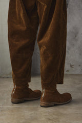 Dieciseizerdotto Object-Dyed Reverse Horse Leather Back-Zip Ankle Boots 意大利工匠品牌 棕色反絨麂皮踝靴
