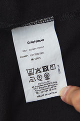 Graphpaper Cotton Pique Jersey S/S Skipper Polo Shirt 黑色寬鬆落肩Polo杉