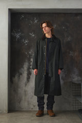 Barbour OS Wax Burghley Jacket 寬版油布長版大衣 全新