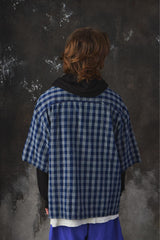 Porter Classic PALAKA SHORT SLEEVE SHIRT - INDIGO