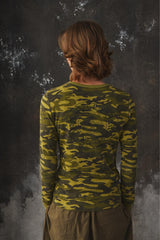 Chrome Hearts Womens Camo Thermal Long Sleeve T-Shirt 克羅心女款迷彩華夫格長袖上衣