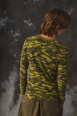 Chrome Hearts Womens Camo Thermal Long Sleeve T-Shirt 克羅心女款迷彩華夫格長袖上衣