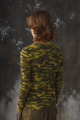 Chrome Hearts Womens Camo Thermal Long Sleeve T-Shirt 克羅心女款迷彩華夫格長袖上衣