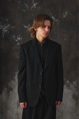 Yohji Yamamoto COSTUME D'HOMME Wool Gabardine 2-Button Suit Jacket 山本耀司 黑色羊毛雙紐扣西裝外套 全新含吊牌