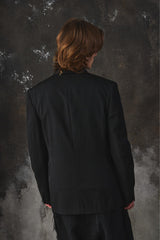 Yohji Yamamoto COSTUME D'HOMME Wool Gabardine 2-Button Suit Jacket 山本耀司 黑色羊毛雙紐扣西裝外套 全新含吊牌