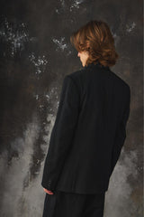 Yohji Yamamoto COSTUME D'HOMME Wool Gabardine 2-Button Suit Jacket 山本耀司 黑色羊毛雙紐扣西裝外套 全新含吊牌