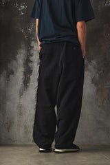 Needles - Raw Edge Trouser W/L Herringbone - Black 羊毛混紡抽鬚邊長褲