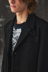 REGULATION Yohji Yamamoto - Wool Gabardine Doctor Jacket 山本耀司 黑色羊毛醫生夾克