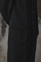 REGULATION Yohji Yamamoto - Wool Gabardine Doctor Jacket 山本耀司 黑色羊毛醫生夾克