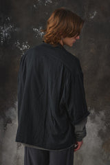 TIGHTBOOTH PRODUCTION DIAMOND ROLL-UP SHIRT 日本滑板品牌 黑色棉質菱格紋刺繡捲袖襯衫