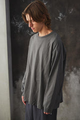 Confect Cotton Brushed Crew Neck L/S T-Shirt 日本設計師品牌 棉麻混紡落肩圓領長袖上衣