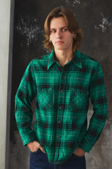 2000’s Vintage Schott NYC "DELUXE" Western Plaid Cotton Flannel Shirt 格紋棉質法蘭絨襯衫