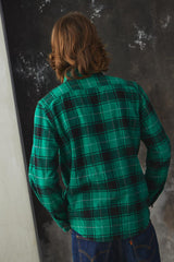 2000’s Vintage Schott NYC "DELUXE" Western Plaid Cotton Flannel Shirt 格紋棉質法蘭絨襯衫