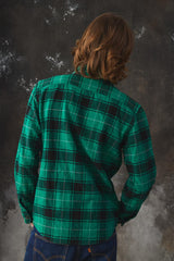 2000’s Vintage Schott NYC "DELUXE" Western Plaid Cotton Flannel Shirt 格紋棉質法蘭絨襯衫