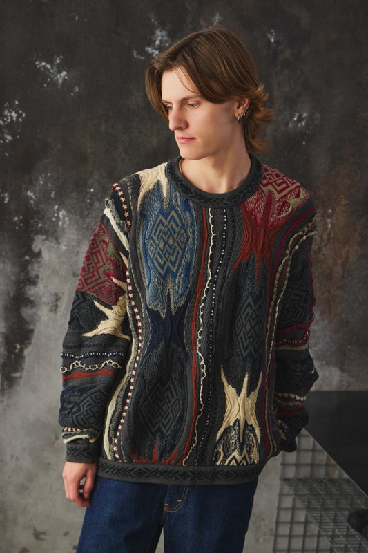 1990’s Vintage COOGI Multicolor Textured Sweater 澳洲古著 多色苦瓜紋立體針織毛衣 澳洲製