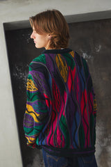 1990’s Vintage Coogi 3D Knit Crewneck Sweater澳洲古著 萬花筒色立體編織圓領針織毛衣 澳洲製