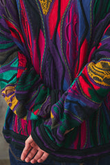 1990’s Vintage Coogi 3D Knit Crewneck Sweater澳洲古著 萬花筒色立體編織圓領針織毛衣 澳洲製