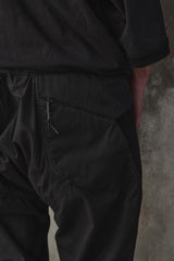 Hamcus Mesh-Panel Cargo Drop-Crotch Shorts/Cropped Pants-Black