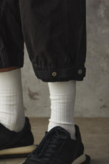 Hamcus Mesh-Panel Cargo Drop-Crotch Shorts/Cropped Pants-Black
