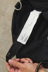 Hamcus Mesh-Panel Cargo Drop-Crotch Shorts/Cropped Pants-Black