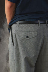 Vintage Glen Plaid Dress Pants 灰色千鳥格紋西裝長褲 日本製
