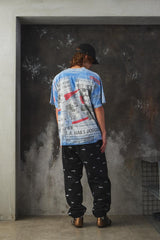 Vintage 90s Los Angeles Dodgers "Front Pages" All Over Print T-Shirt 90年代 洛杉磯道奇隊「報紙頭版」滿版印花古著短T