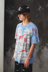 Vintage 90s Los Angeles Dodgers "Front Pages" All Over Print T-Shirt 90年代 洛杉磯道奇隊「報紙頭版」滿版印花古著短T