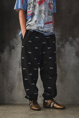 Supreme Repeat Script Sweatpant FW25 - Black 滿版草寫標誌刷毛運動長褲