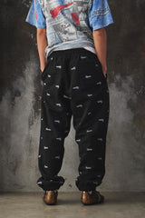 Supreme Repeat Script Sweatpant FW25 - Black 滿版草寫標誌刷毛運動長褲
