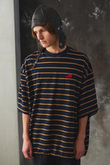 ISNESS MUSIC EXCLUSIVE BALLOON BORDER SHORT SLEEVE T-SHIRT for +81 聯名限定 氣球廓形抽繩短T