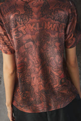 Vintage Tattoo Print Graphic Tee 古著刺青圖騰滿版短T