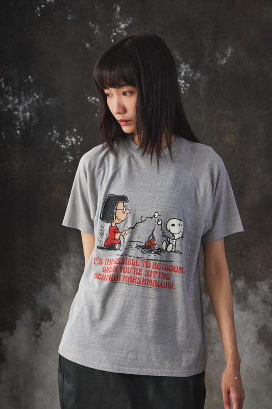 80s Snoopy Marcie "Marshmallow" Tee 50/50 Single Stitch 復古史努比與瑪西印花 T 混紡布料 單線縫製