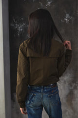 Burberry Brit Olive Green Bomber Jacket 軍綠色防風飛行員夾克外套
