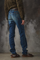 PRPS Japan Made "Purple Goods" Text Printed Distressed Jeans 紫製品 復古水洗字體印刷牛仔褲 女版