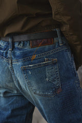 PRPS Japan Made "Purple Goods" Text Printed Distressed Jeans 紫製品 復古水洗字體印刷牛仔褲 女版