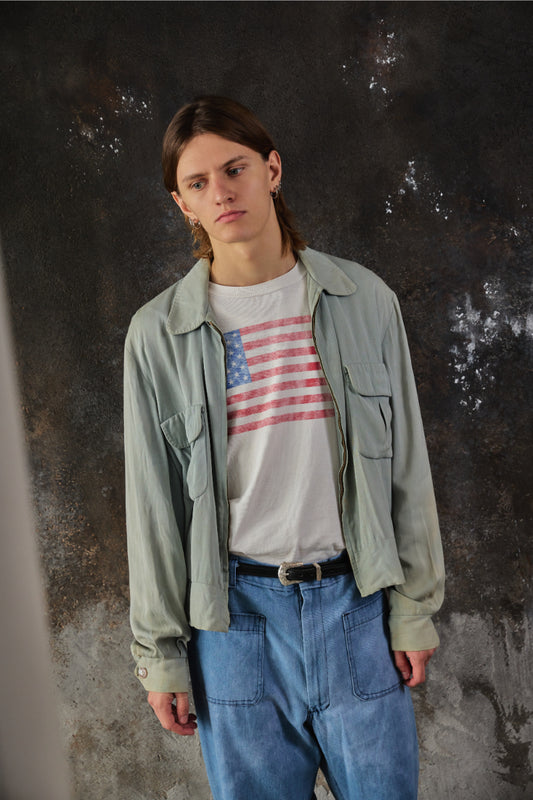 1950s Jim Clinton Sportwear Ricky Rayon Gabardine Jacket 嫘縈華達呢夾克