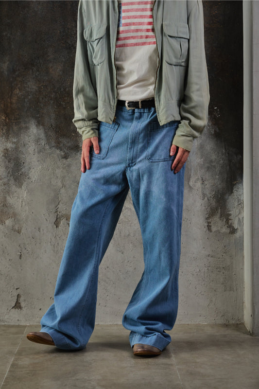 Vintage 1996 U.S. Navy Denim Utility Trousers (Dungarees) 美軍公發水洗喇叭牛仔褲