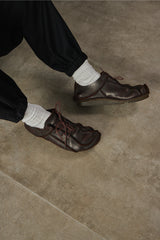 Trippen "Sheet" Brown Leather Shoes 棕色解構皮革綁帶皮鞋