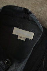 DIESEL S-YORK Pleated Tuxedo Shirt 灰色棉質風琴壓褶立領長袖襯衫