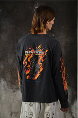 SATISFY® MothTech™ Long Tee 法國機能品牌 火焰印花長袖上衣