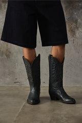 Vintage Stetson Leather Western Cowboy Boots 綠色全皮革手工西部牛仔靴