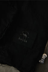 BUKHT Black Zip Blouson Jacket 日本工藝品牌 黑色綿質極簡襯衫領拉鍊外套