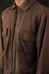 1950s CONMATIC Zipper Windowpane Gabardine Jacket 50年代 窗格紋短版休閒外套 復古黃銅拉鍊