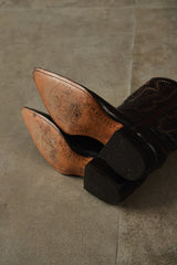 Lucchese Handcrafted Western Boots Black Cherry 黑櫻桃色手工皮革尖頭西部牛仔靴